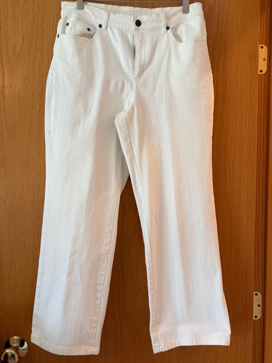 Talbots Denim - #616 Talbots White Straight-Leg Jeans — Clean Five-Pocket Design